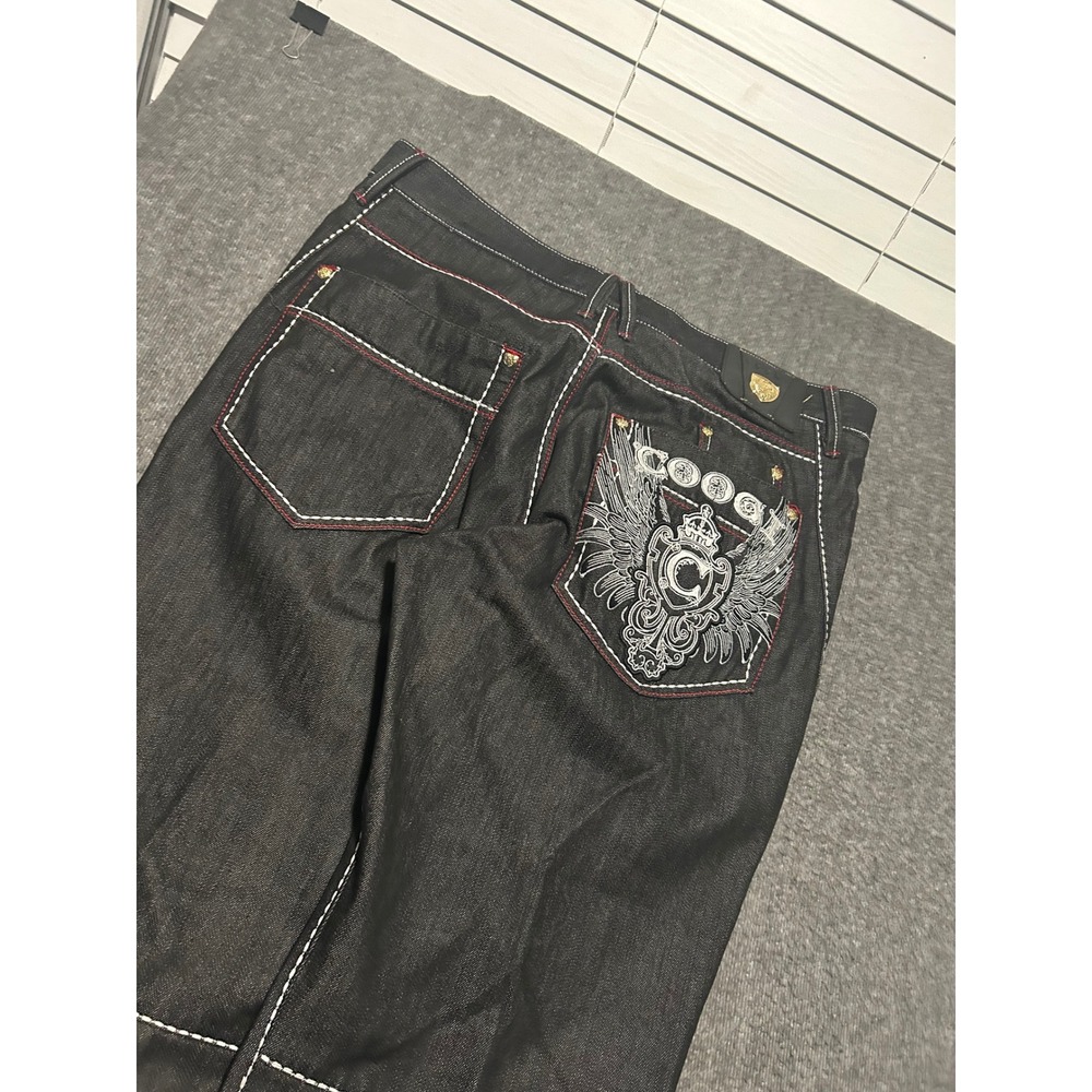 Coogi baggy jeans Y2K skater embroidered Fit 40X33 (tag 40X34) black